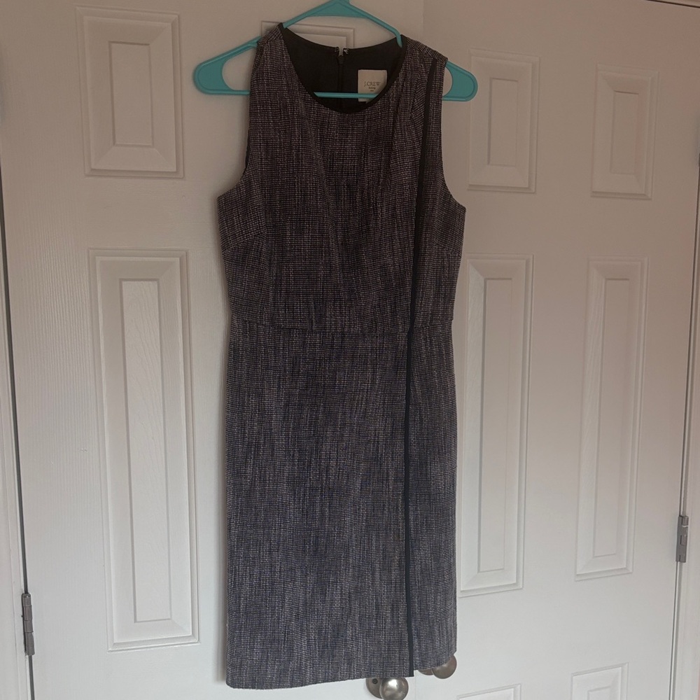J. Crew Charcoal Sleeveless Midi Dress